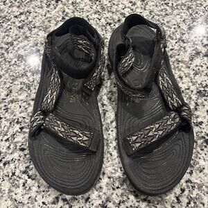 TEVA Sandals Size 10 Terra Fi 5 Style 6673 Black Brown Hybrid Waterproof Hiking